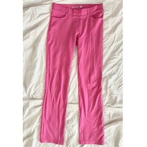 Betabrand 7-Pocket Pink Dress Pant Yoga Pants (Roseberry) Medium